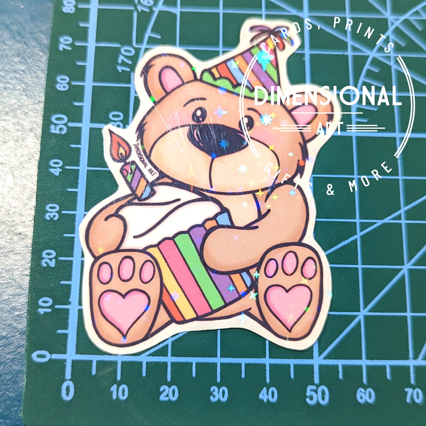 Sparkling Birthday Bear Sticker