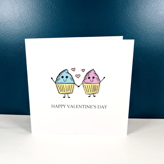 Cupcakes Valentines Day Card