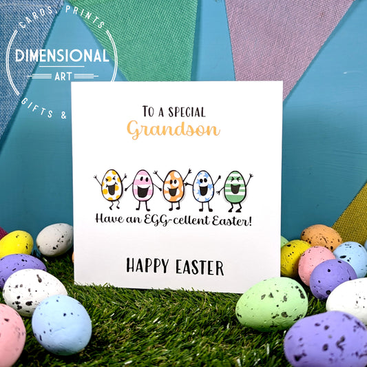 Grandson Egg-cellent Easter Card