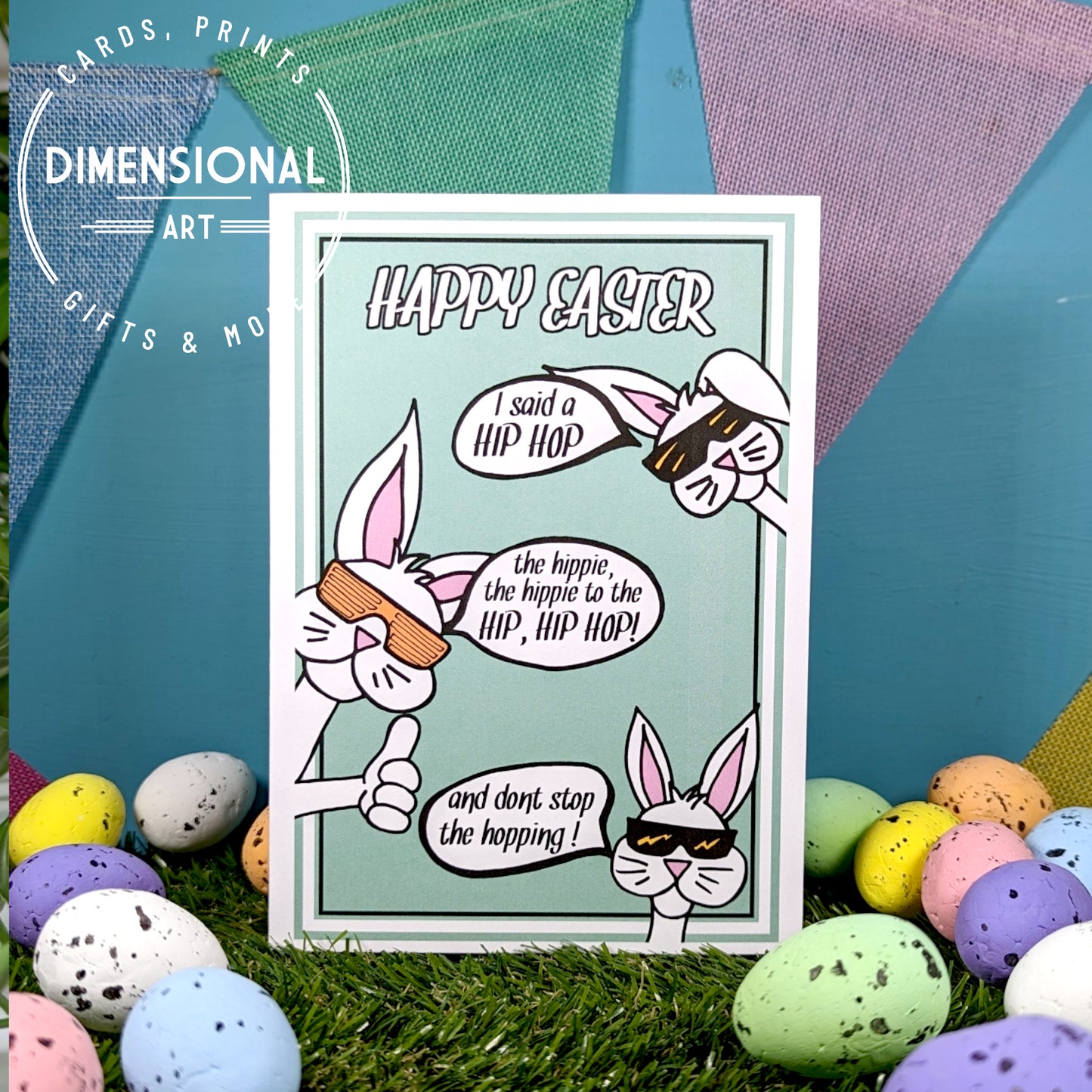 Hip Hop Rabbit Easter Card