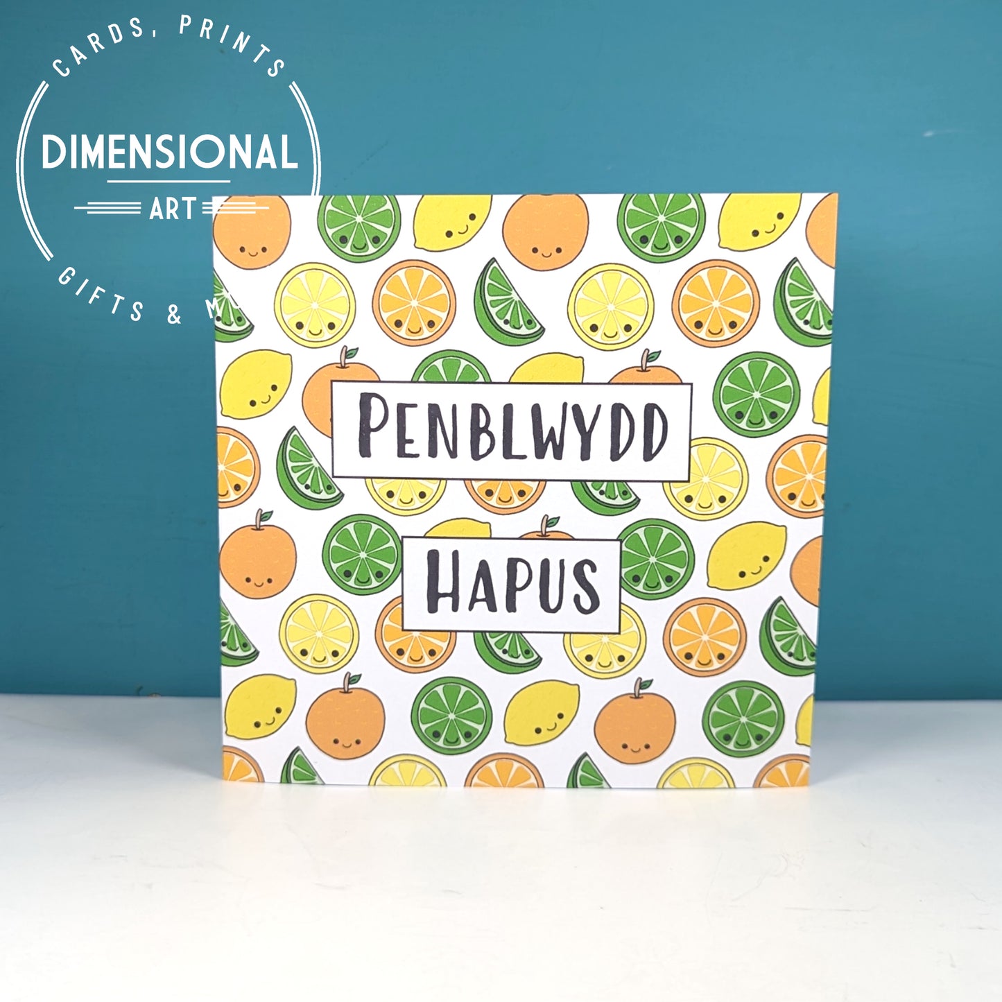 Happy Fruit Penblwydd Hapus (Birthday Card) Welsh Card