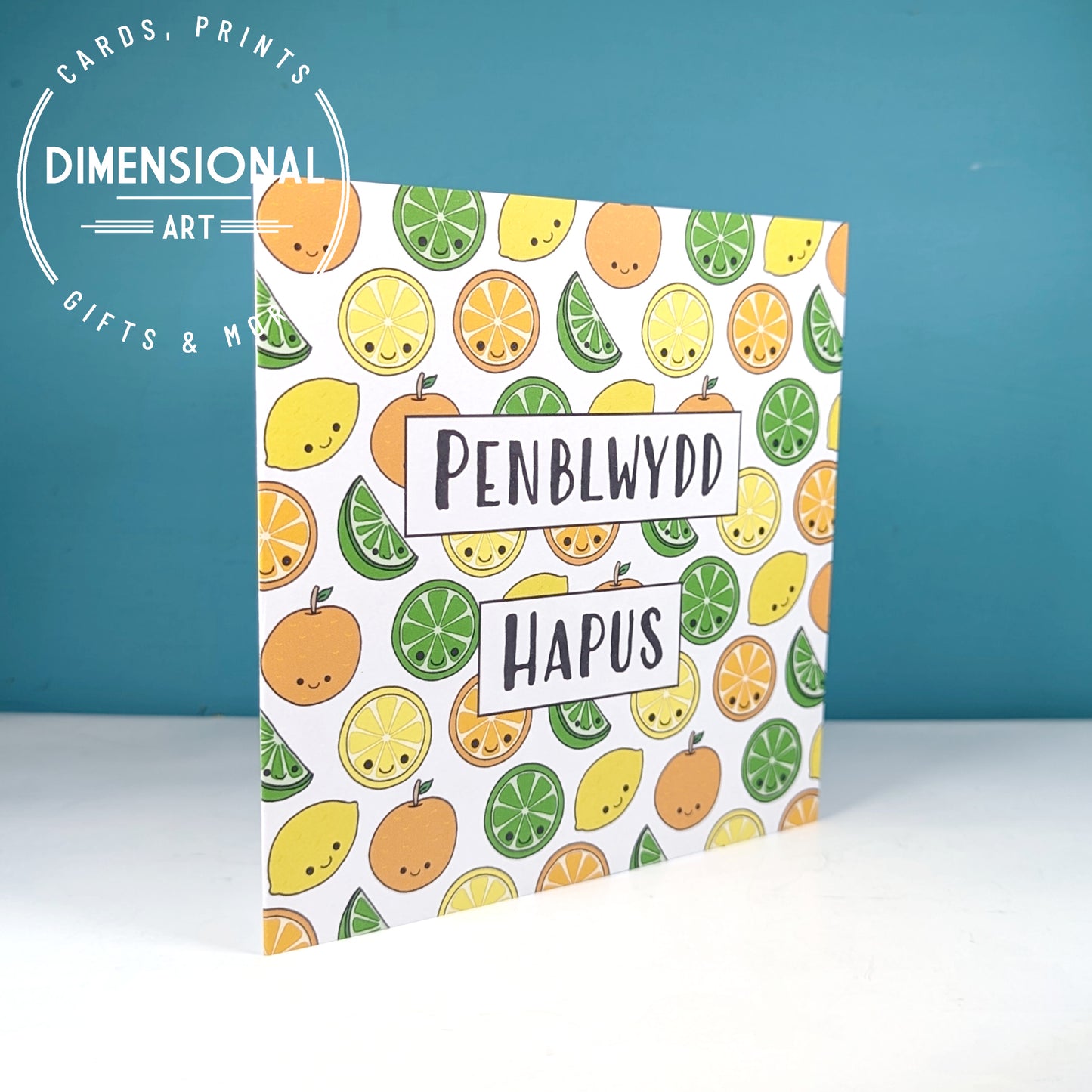 Happy Fruit Penblwydd Hapus (Birthday Card) Welsh Card