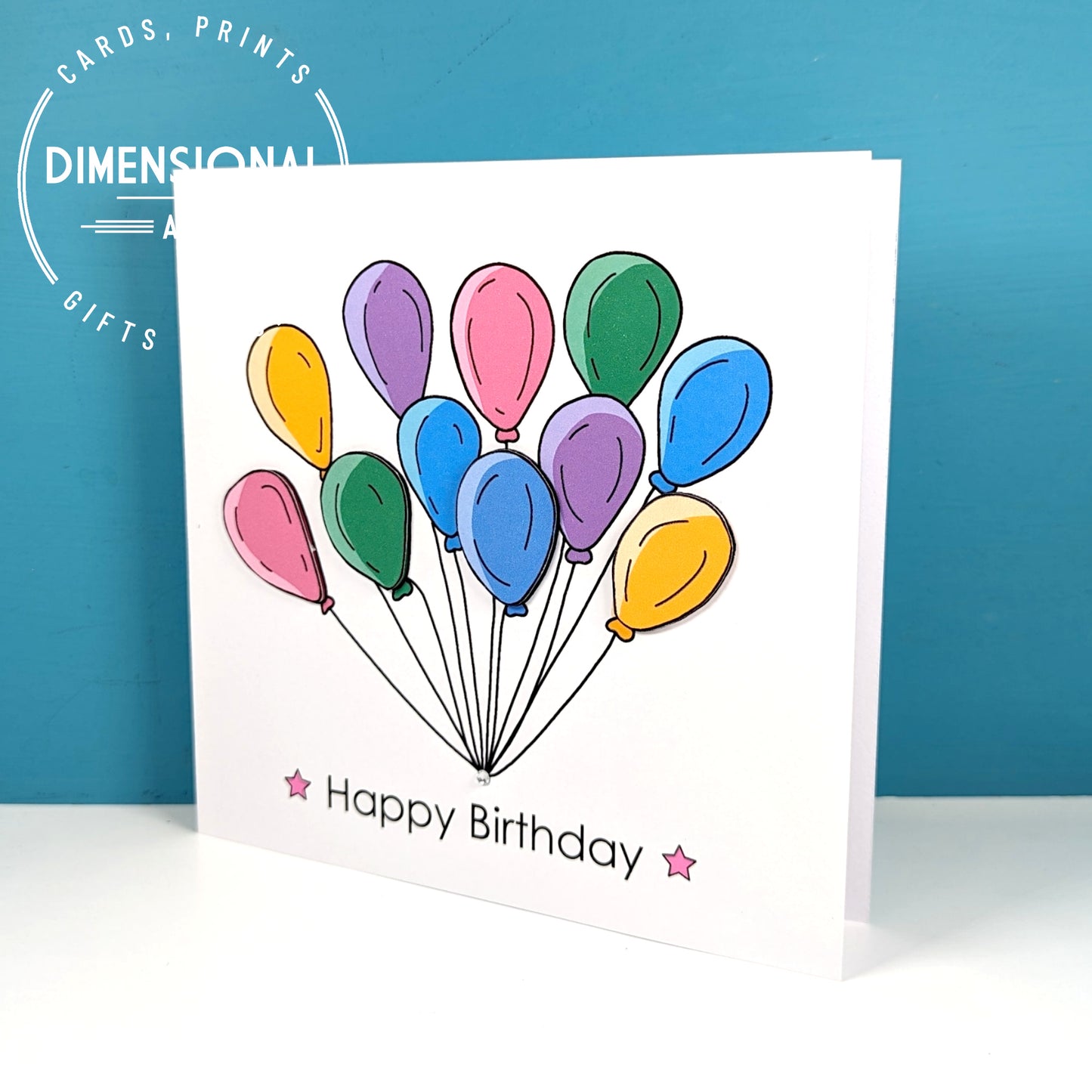 Balloons and presents Happy Birthday Card