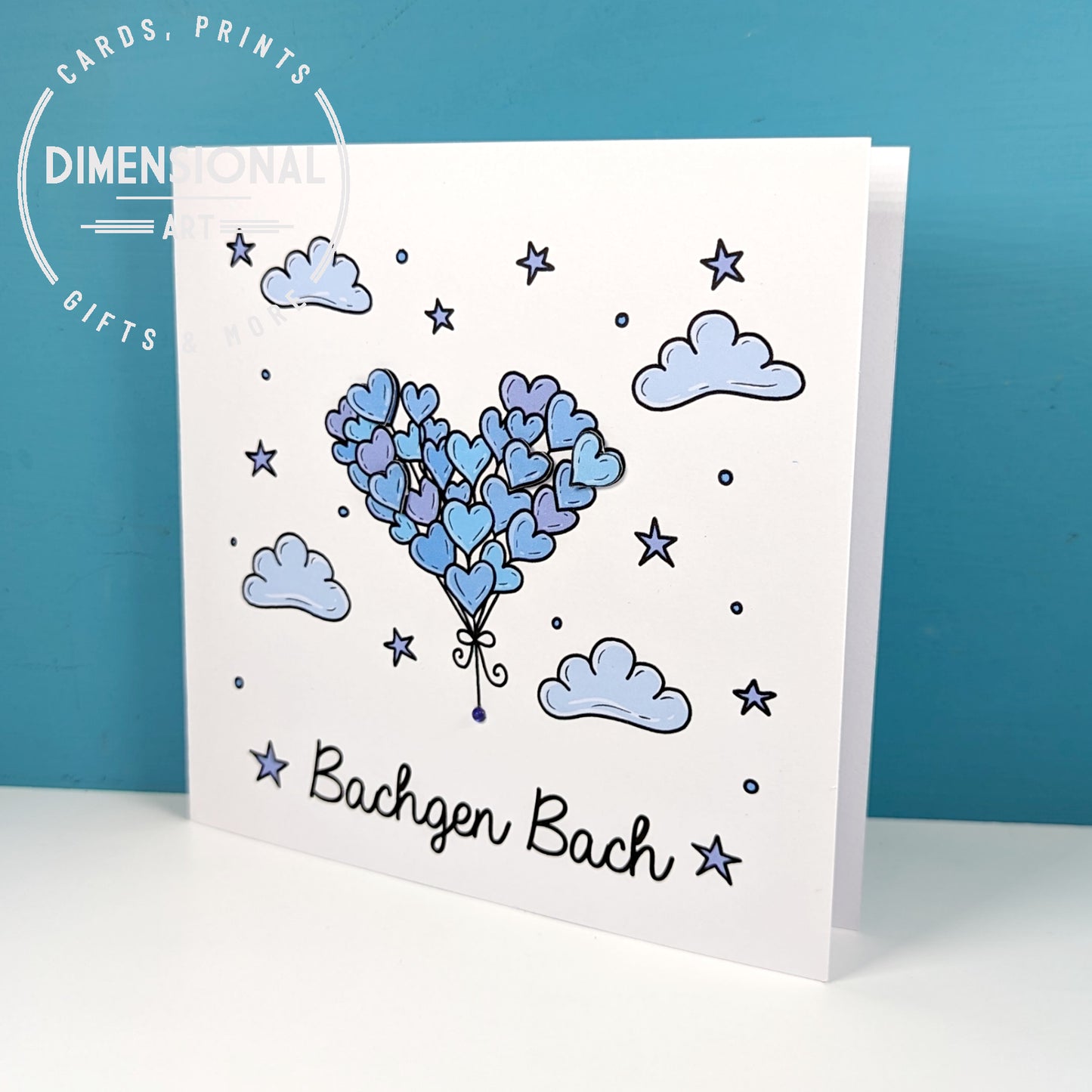 Bachgen Bach (Baby Boy) New Baby Card - Welsh