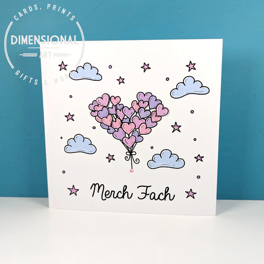 Merch Fach (Baby Girl) New Baby Card - Welsh