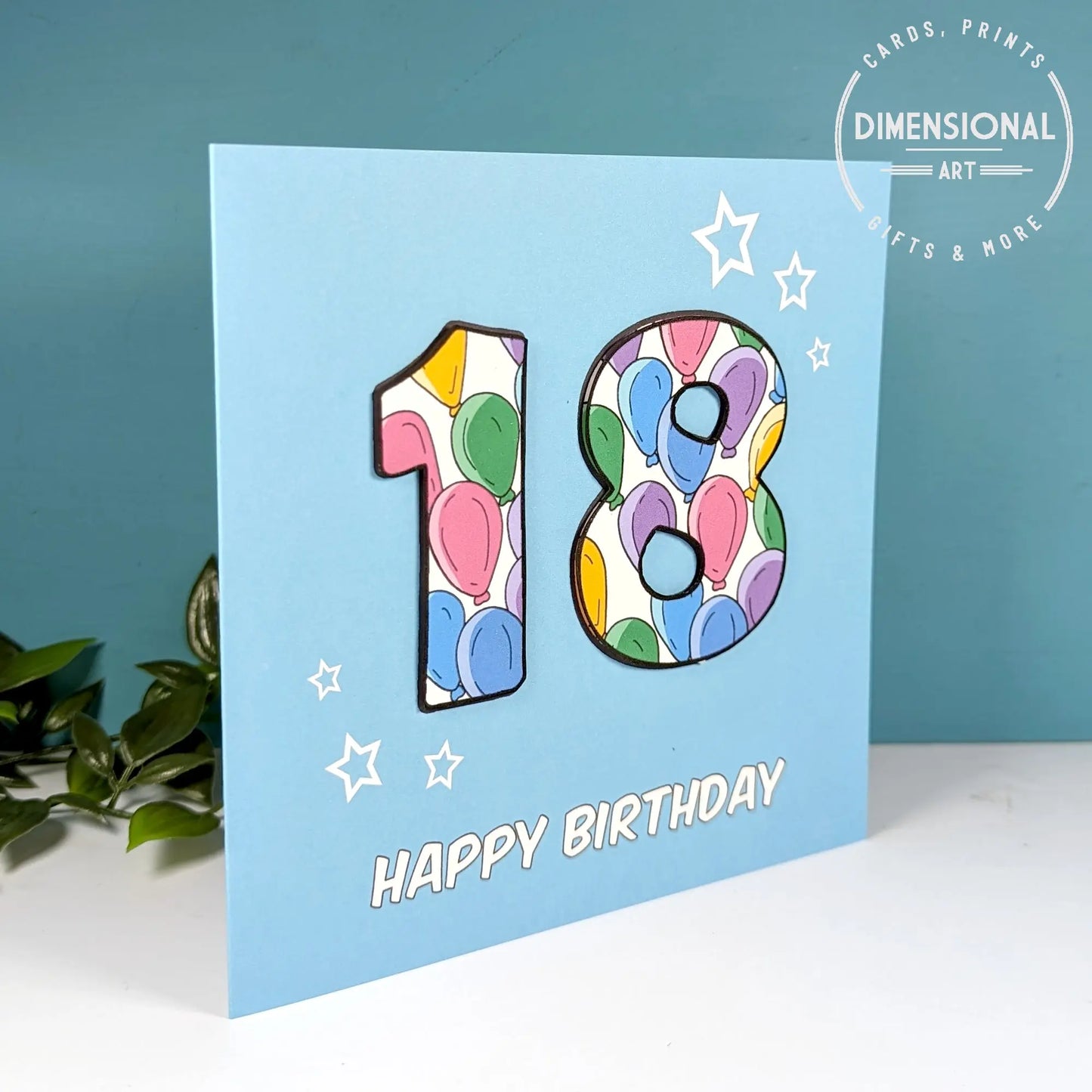 18th Birthday Card Dimensional Art