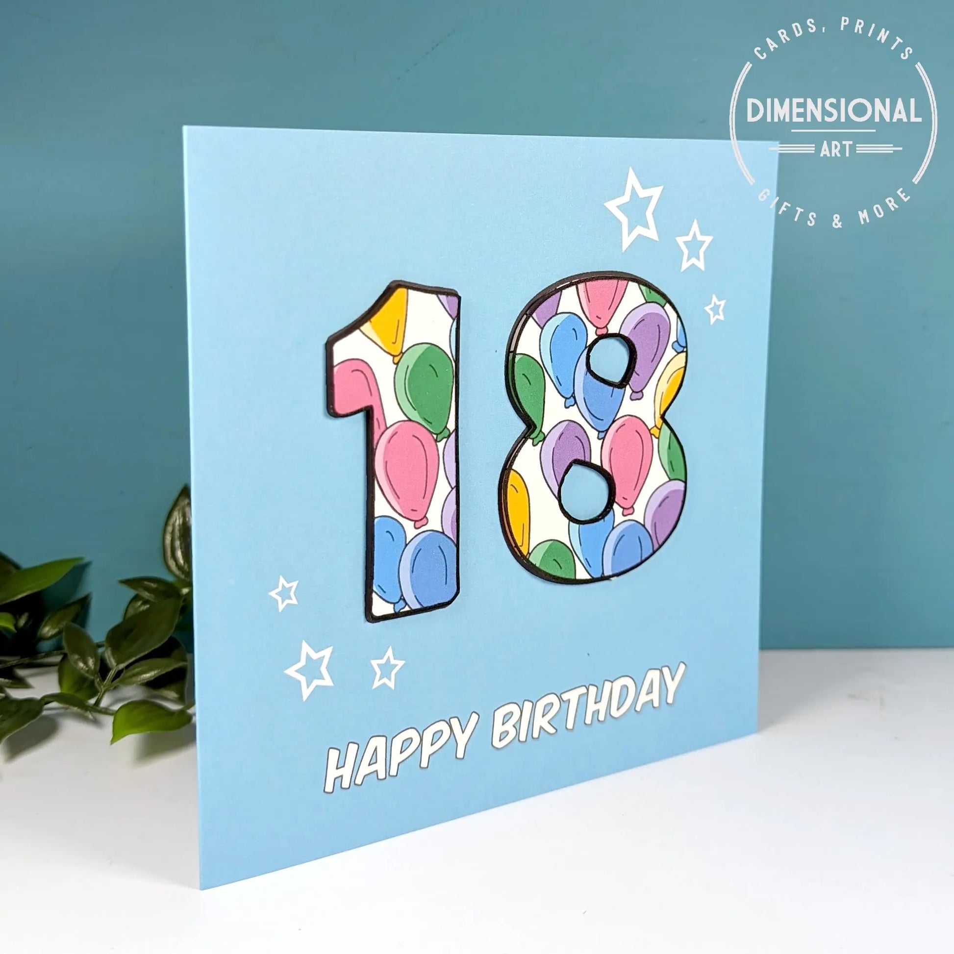 18th Birthday Card Dimensional Art