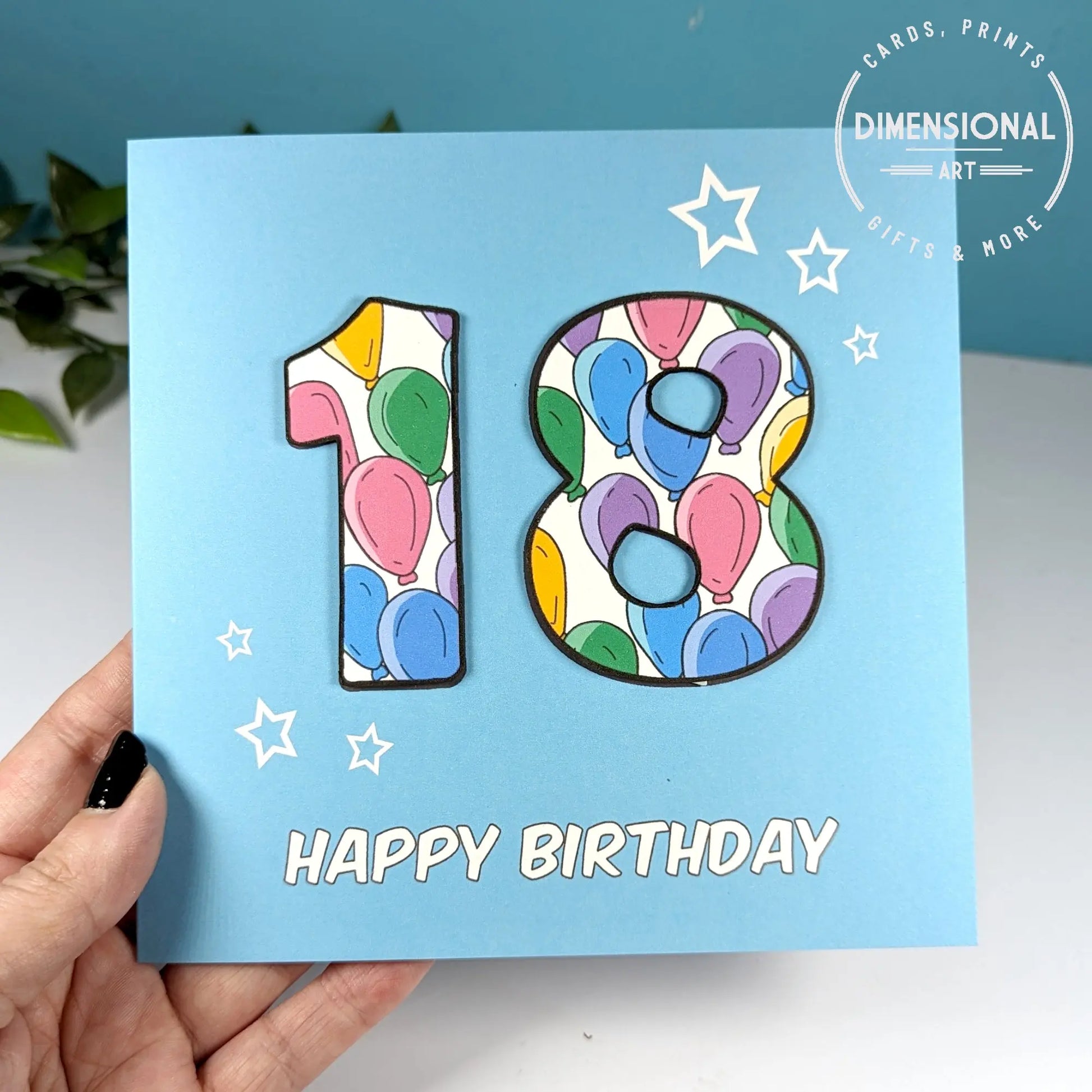 18th Birthday Card Dimensional Art
