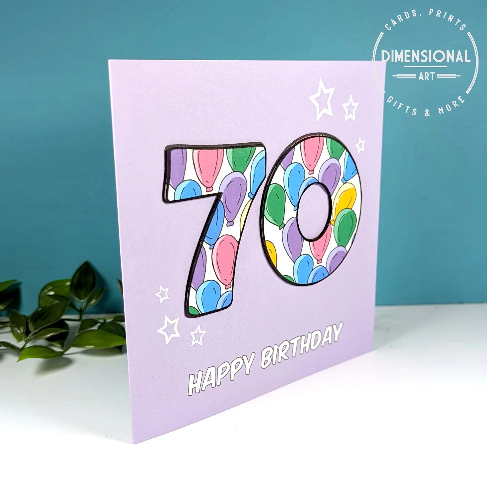 70th Birthday Card Dimensional Art