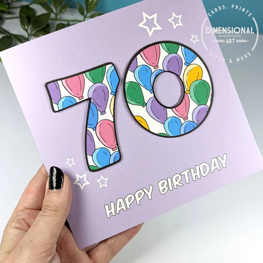 70th Birthday Card