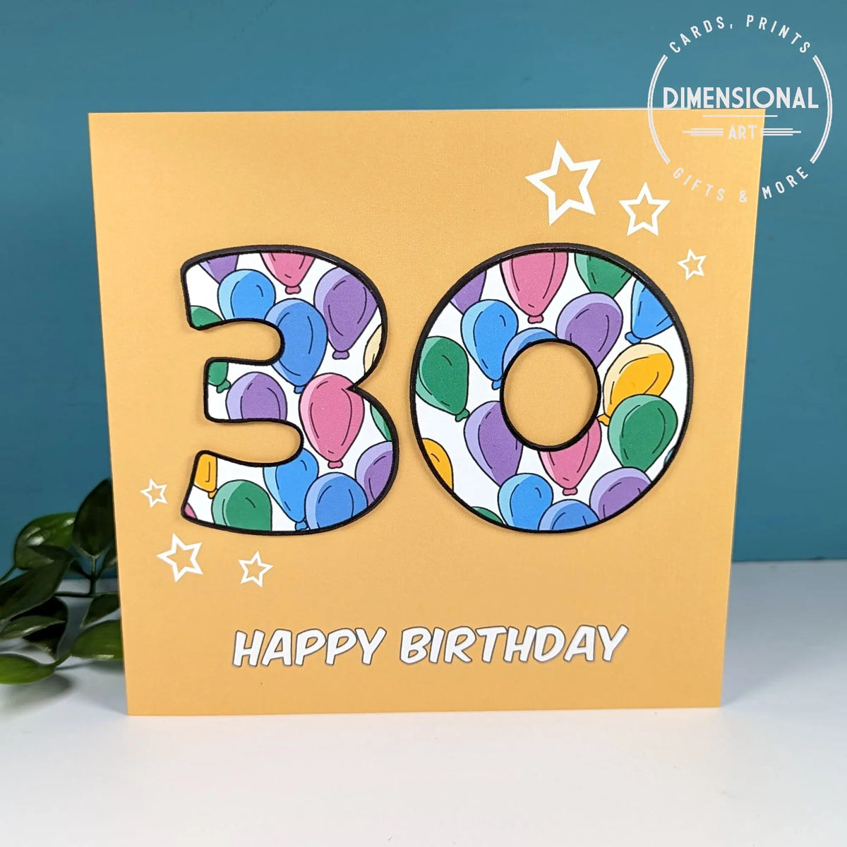 30th Dimensional 30th Birthday Card – Dimensional Art