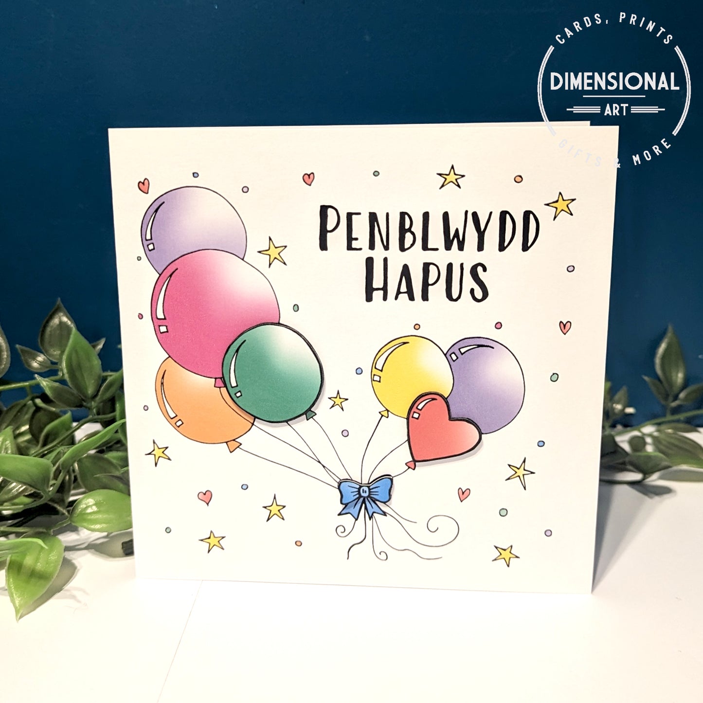 Balloons Penblwydd Hapus (Birthday) WELSH