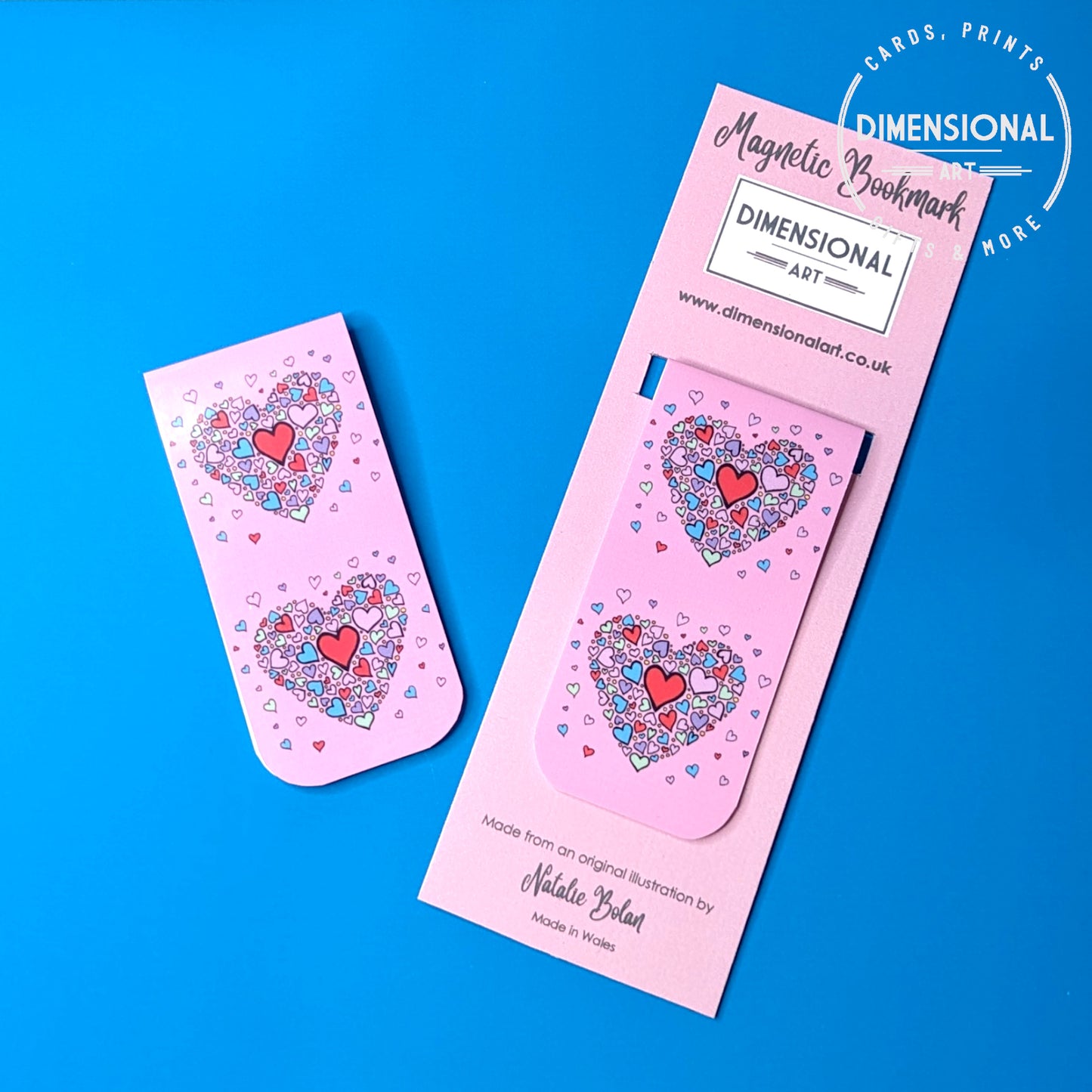 Hearts Magnetic Bookmark