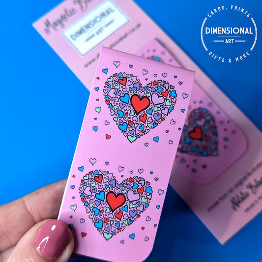 Hearts Magnetic Bookmark