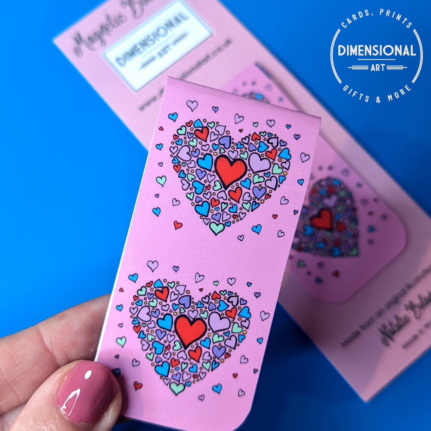 Hearts Magnetic Magnetic Bookmark