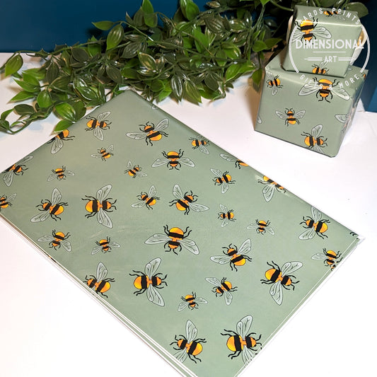 Bees Gift Wrap and Tags (Wrapping Paper)