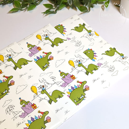 Dinosaur Gift Wrap and Tags (Wrapping Paper)