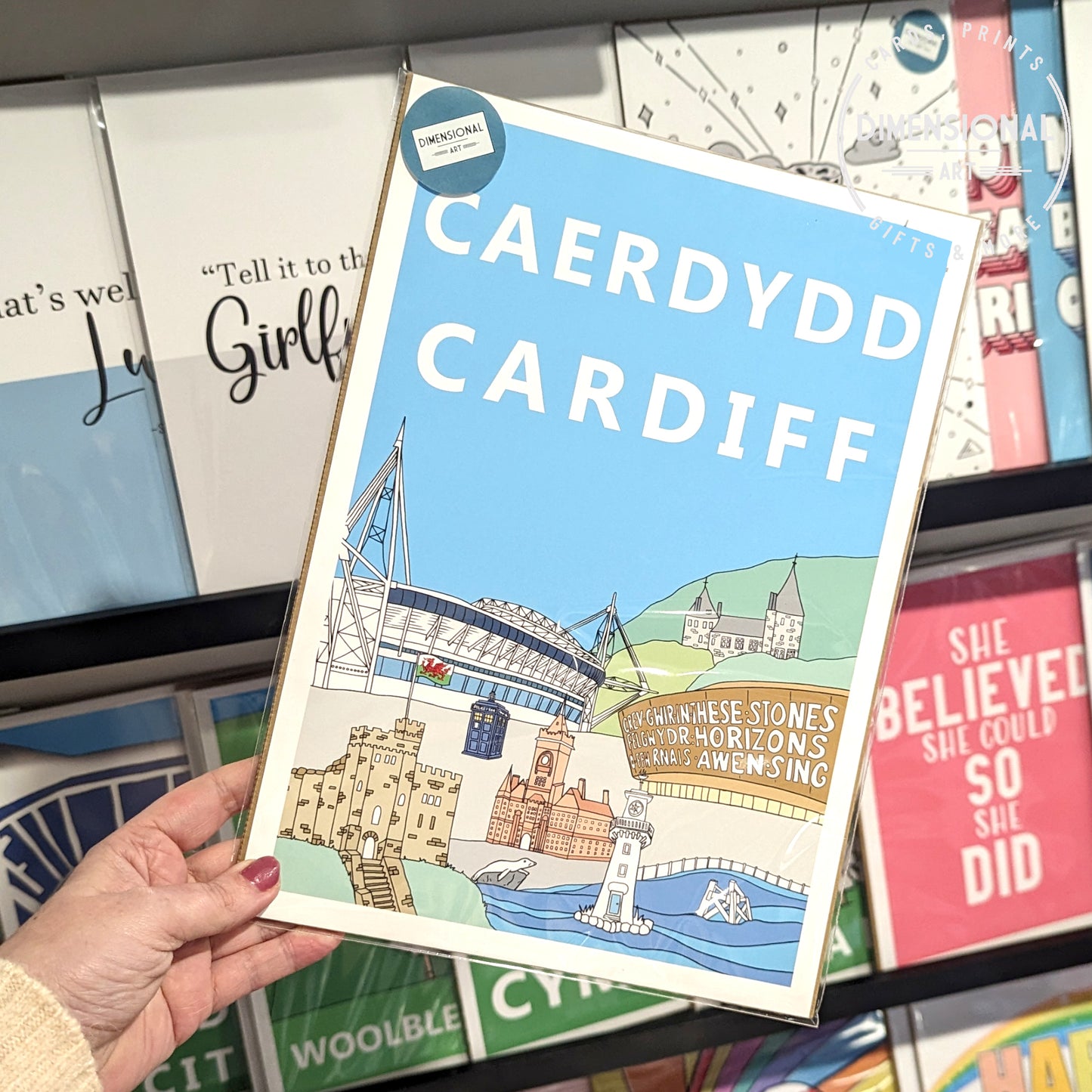 Cardiff Caerdydd A4 Print
