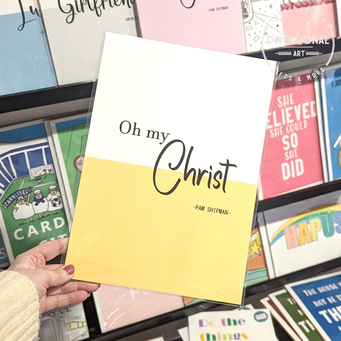 Oh my Christ (Gavin and Stacey) A4 Print - Yellow