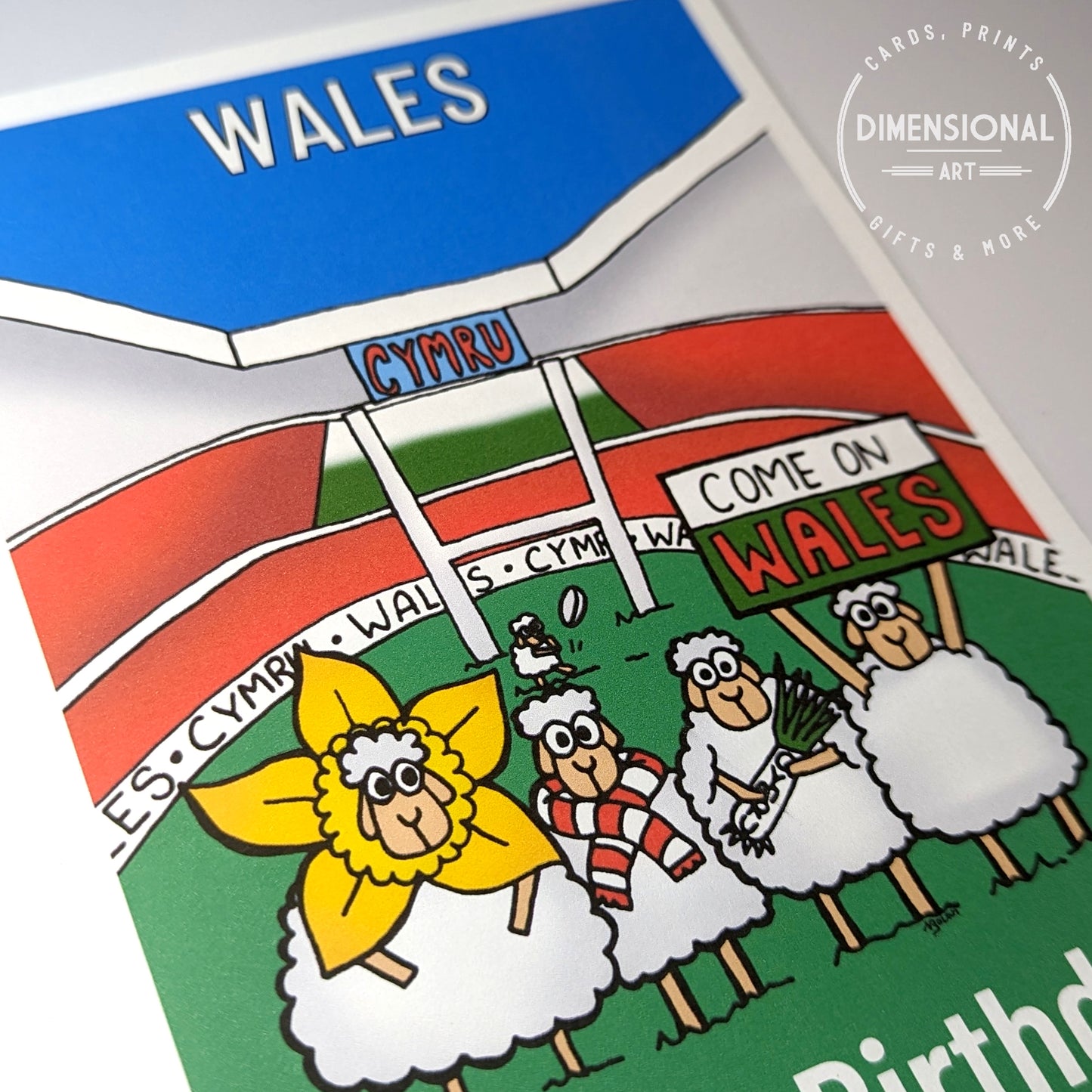 Wales Rugby Sheep Card