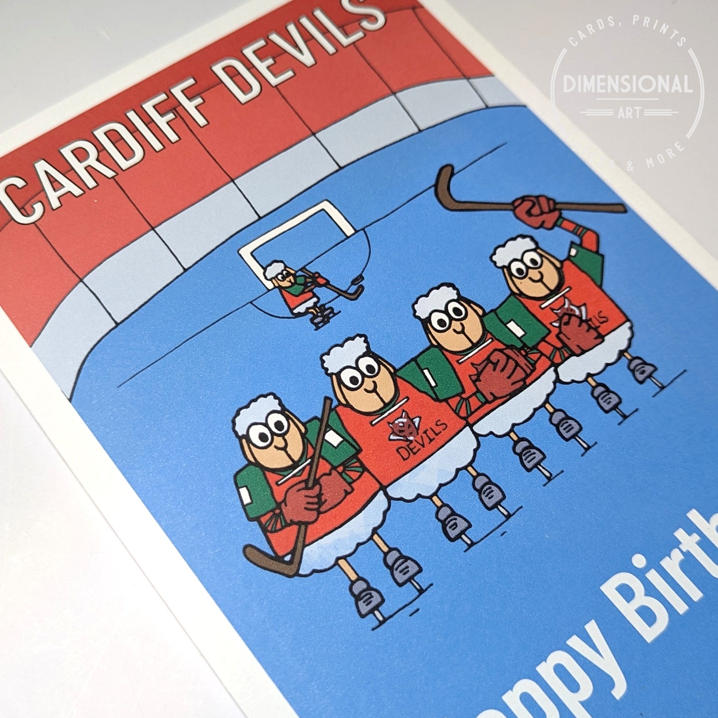 Cardiff Devils Ice hocky Sheep Card