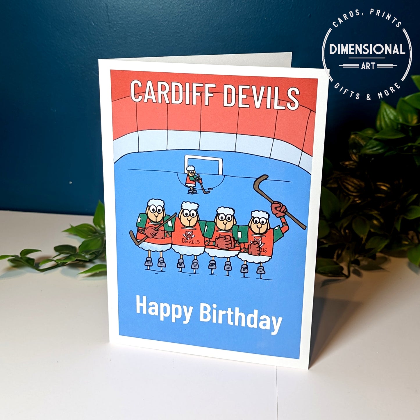 Cardiff Devils Ice hocky Sheep Card