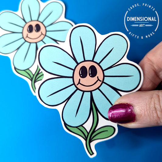 Daisy Blue Sticker