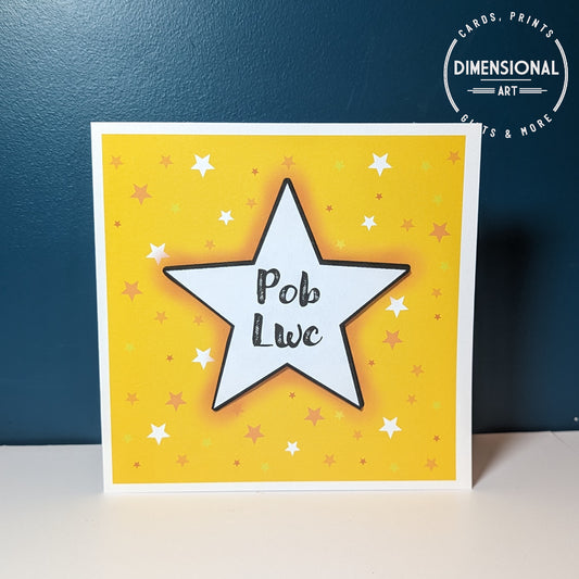 Pob Lwc (Good Luck) Card - Welsh