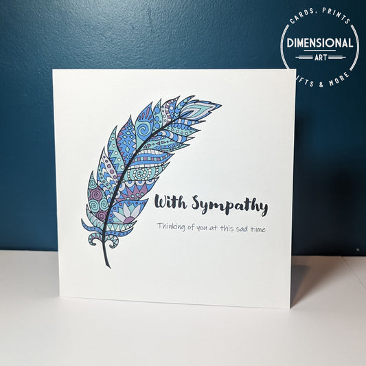 Feather With Sympathy Card