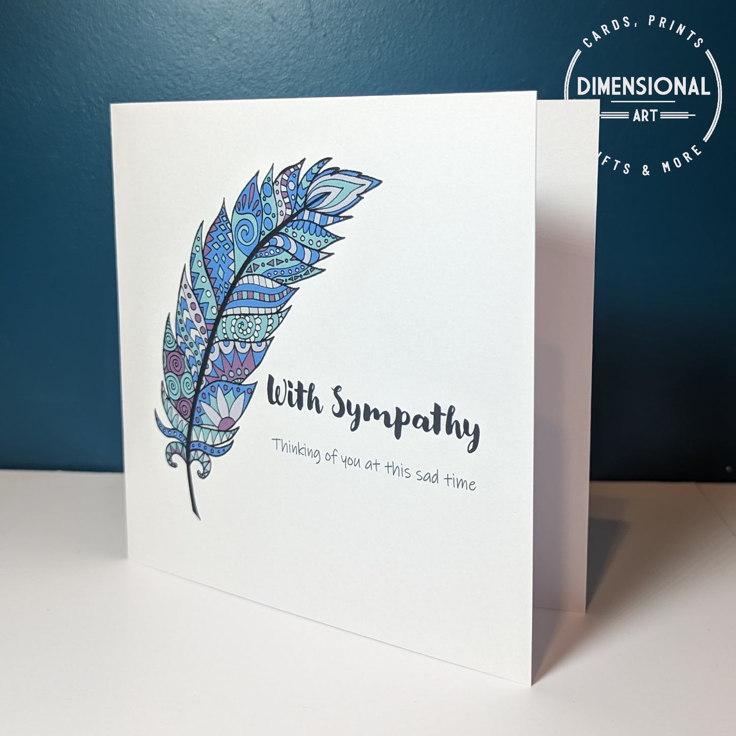 Feather With Sympathy Card