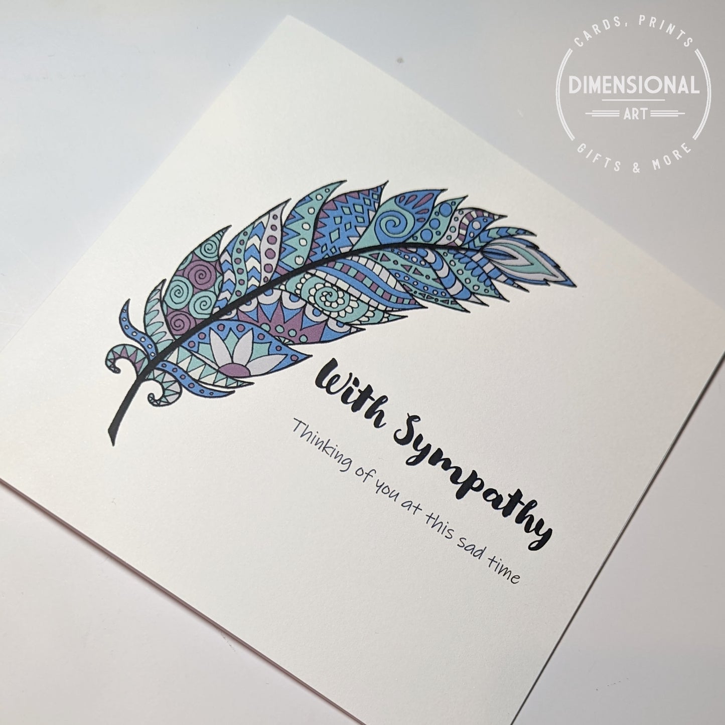 Feather With Sympathy Card