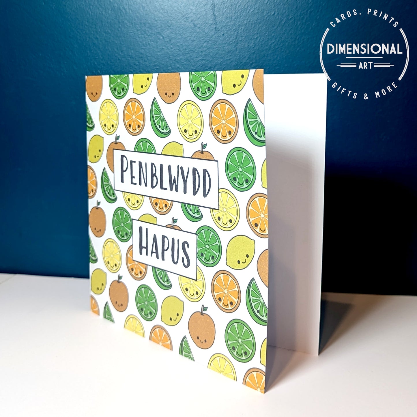 Happy Fruit Penblwydd Hapus (Birthday Card) Welsh Card