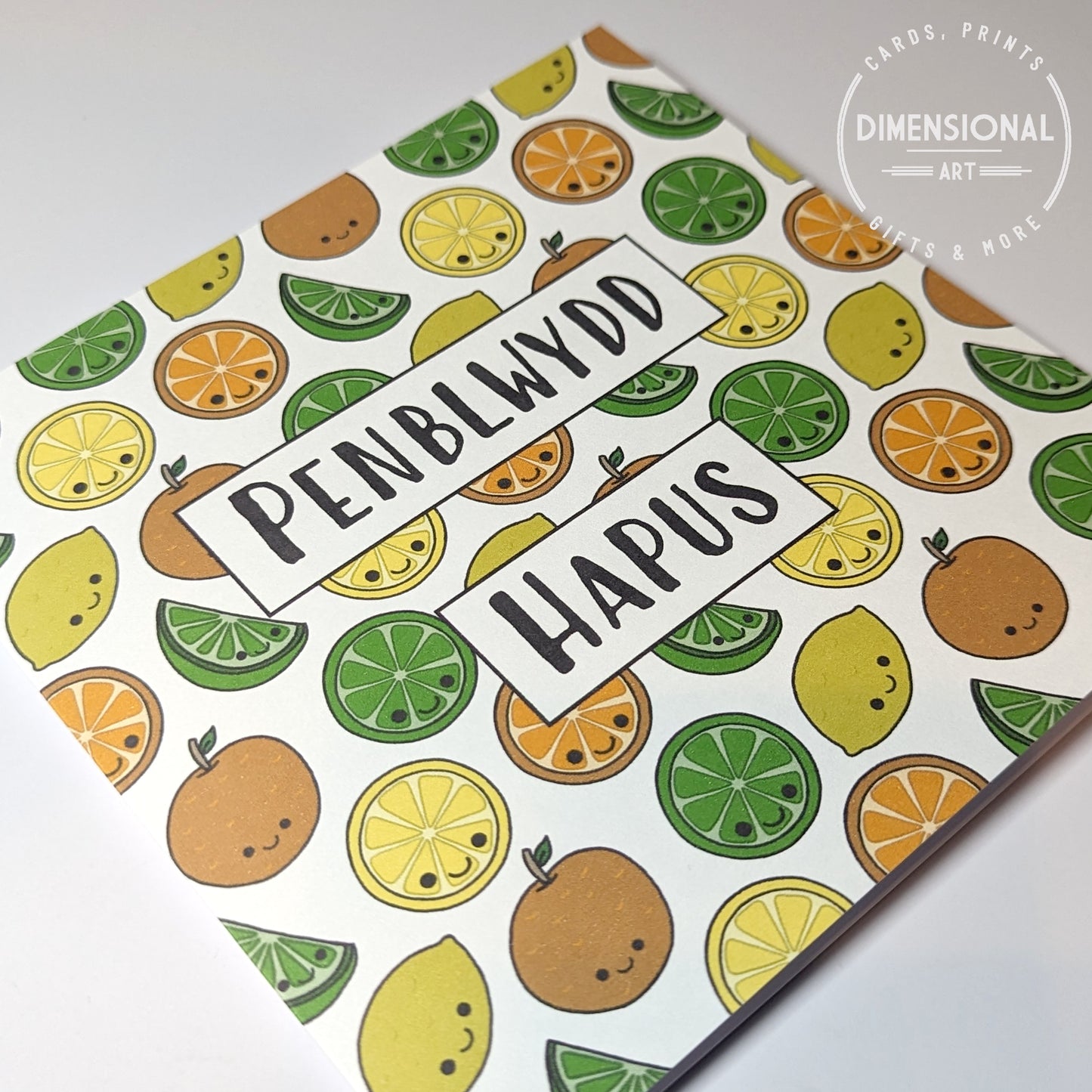 Happy Fruit Penblwydd Hapus (Birthday Card) Welsh Card