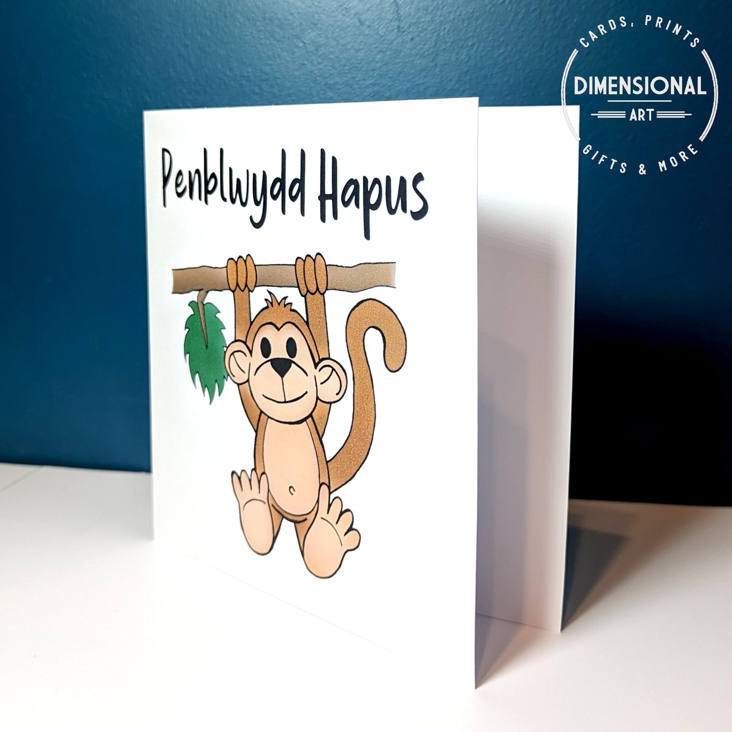 Little Monkey Penblwydd Hapus (Birthday Card) - Welsh Card