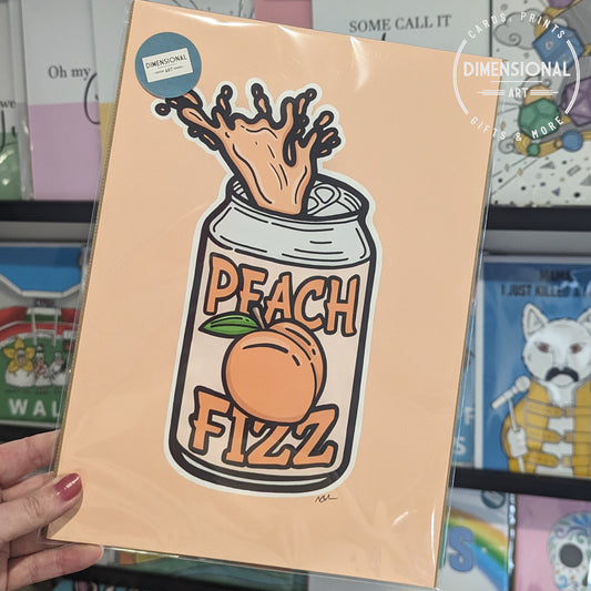 Peach Fizz Can A4 Print