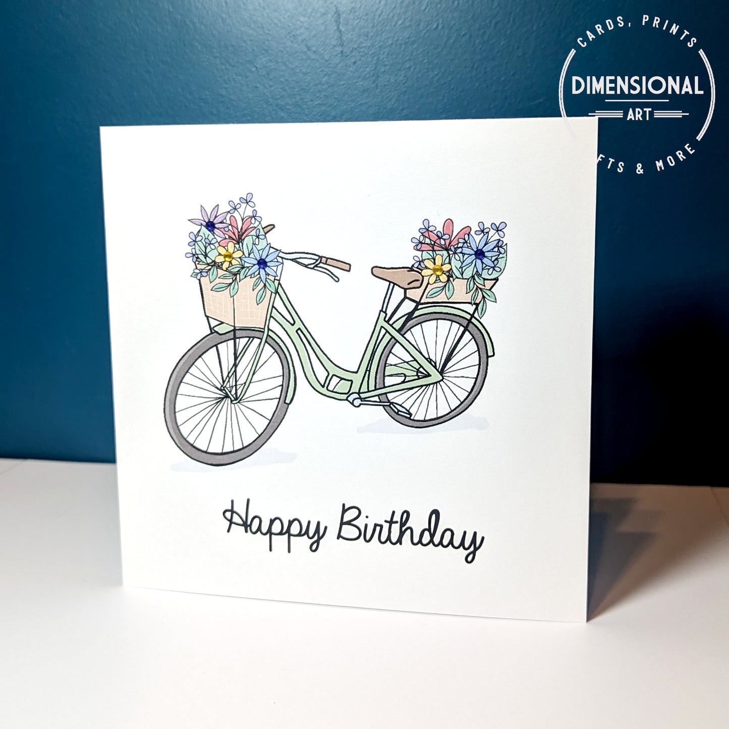 Flower Bike Birthday Card
