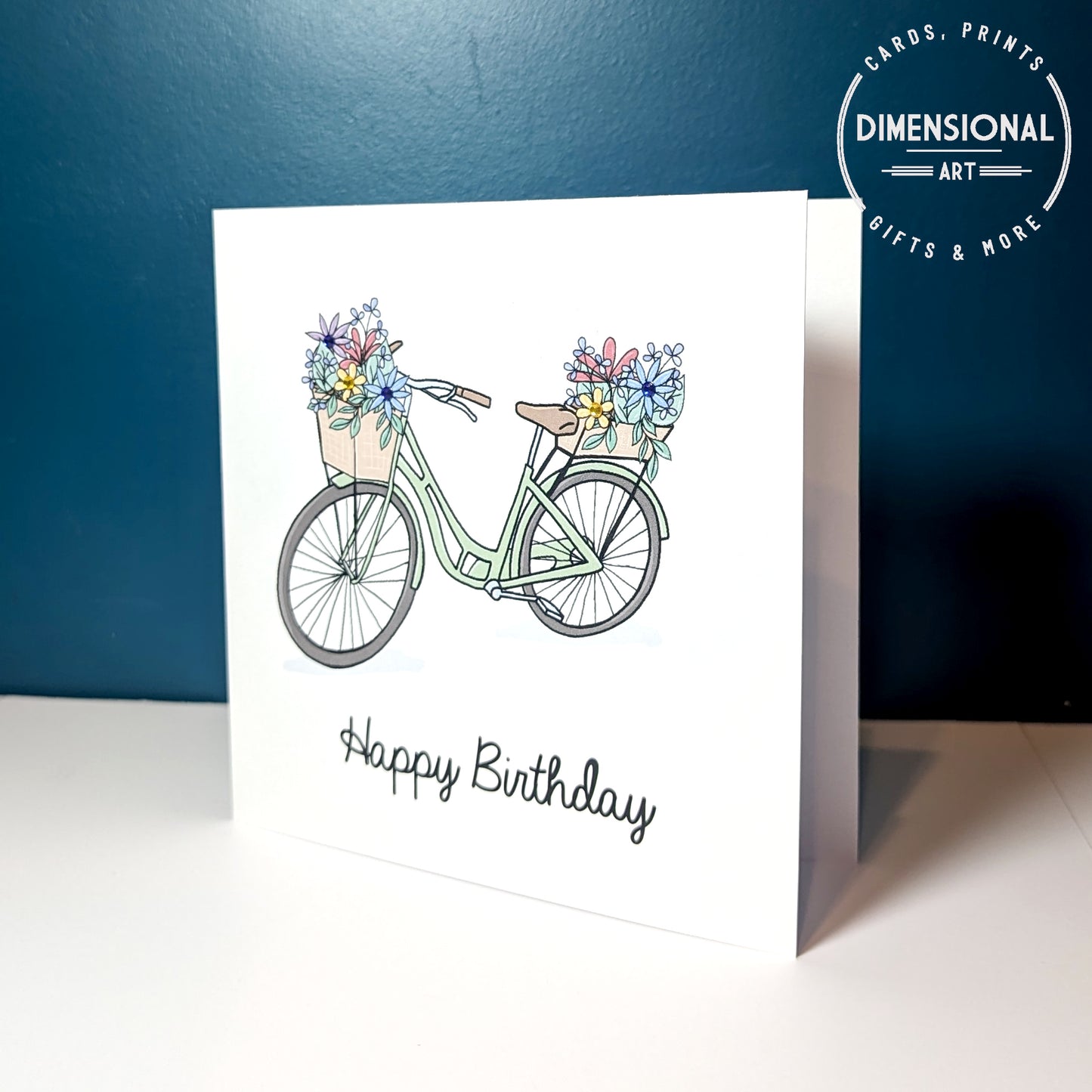 Flower Bike Birthday Card