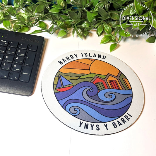 Barry Island Round Mouse Mat