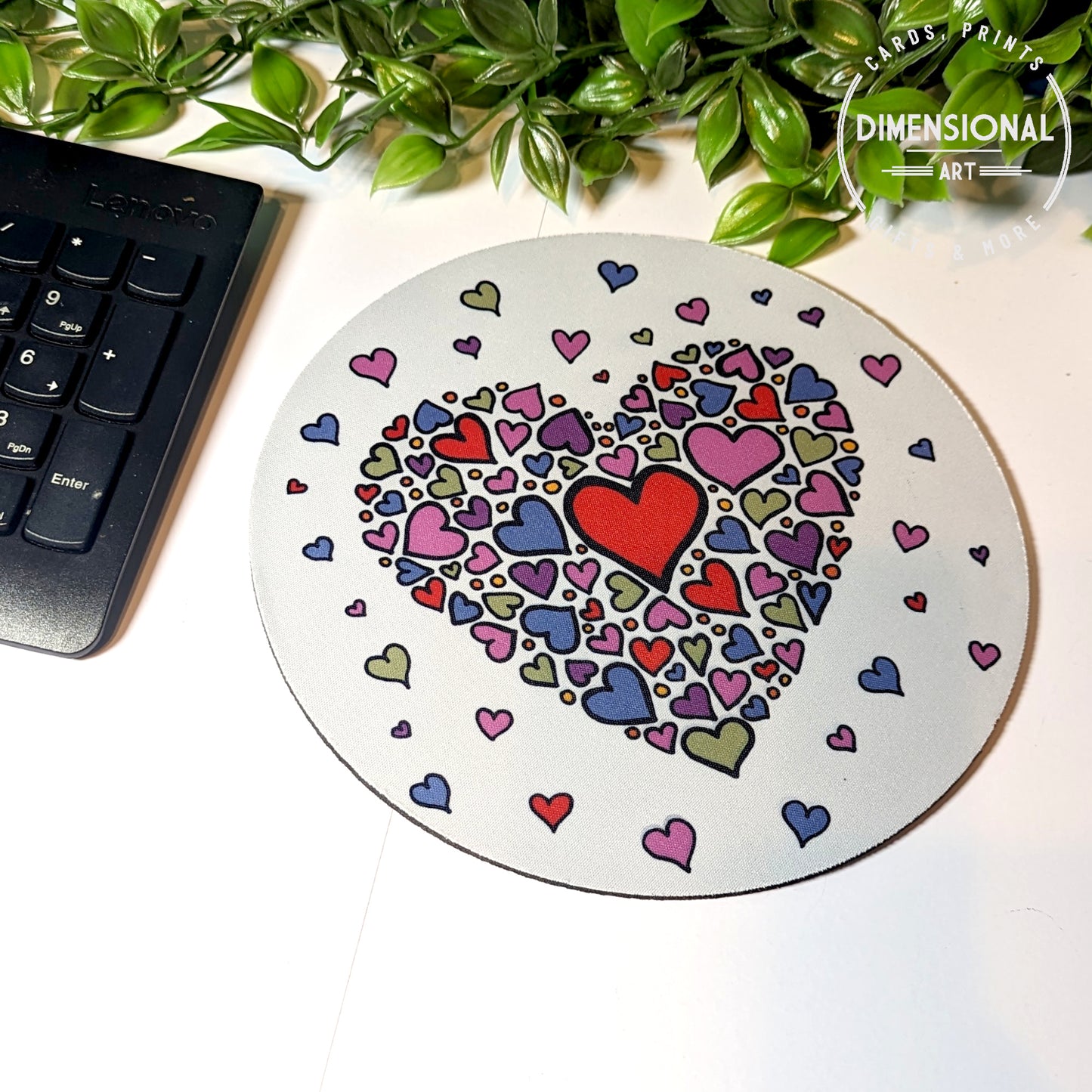 Heart Round Mouse Mat