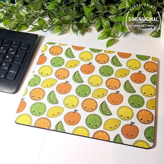Happy Fruit Rectangle Mouse Mat