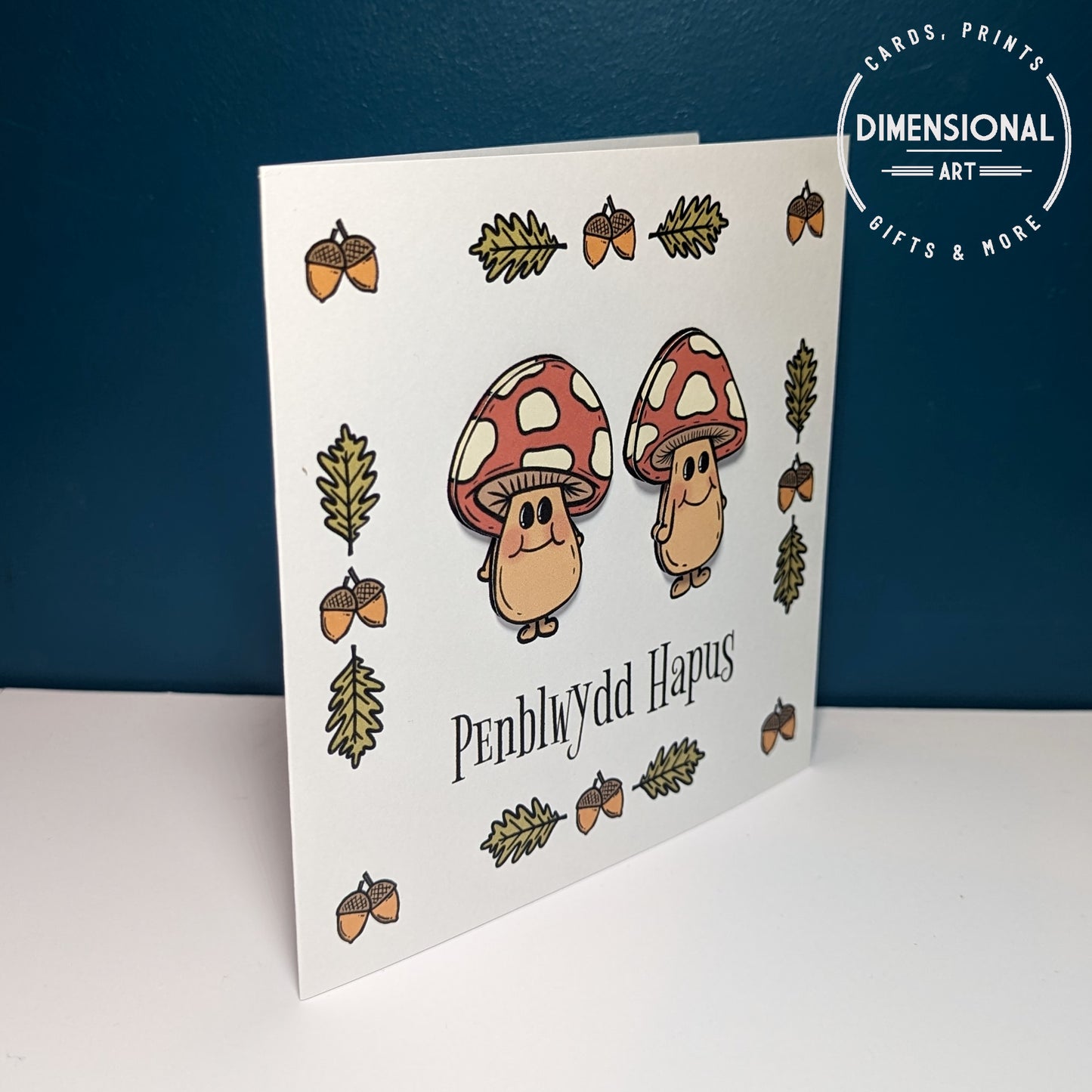 Mushrooms Penblwydd Hapus (Birthday Card) Welsh Card
