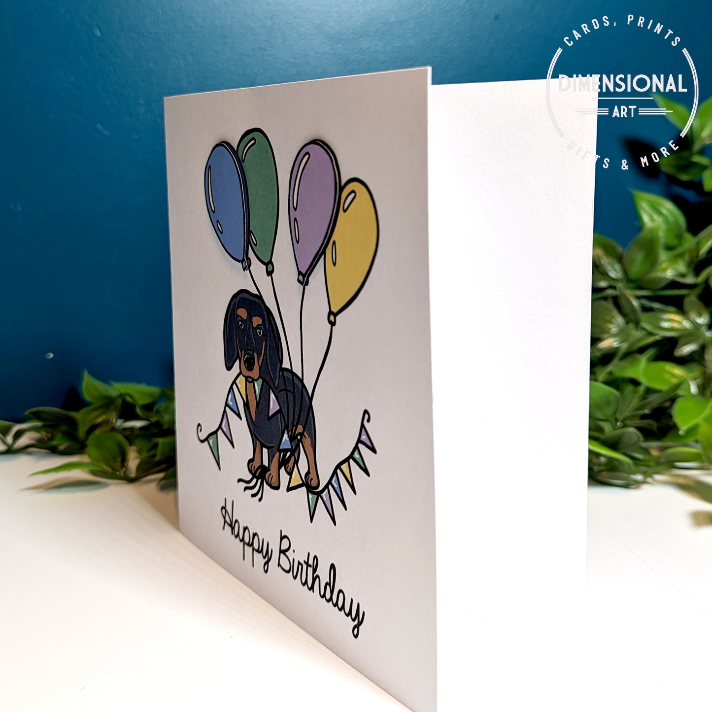 Dachshund - sausage dog -  Birthday Card