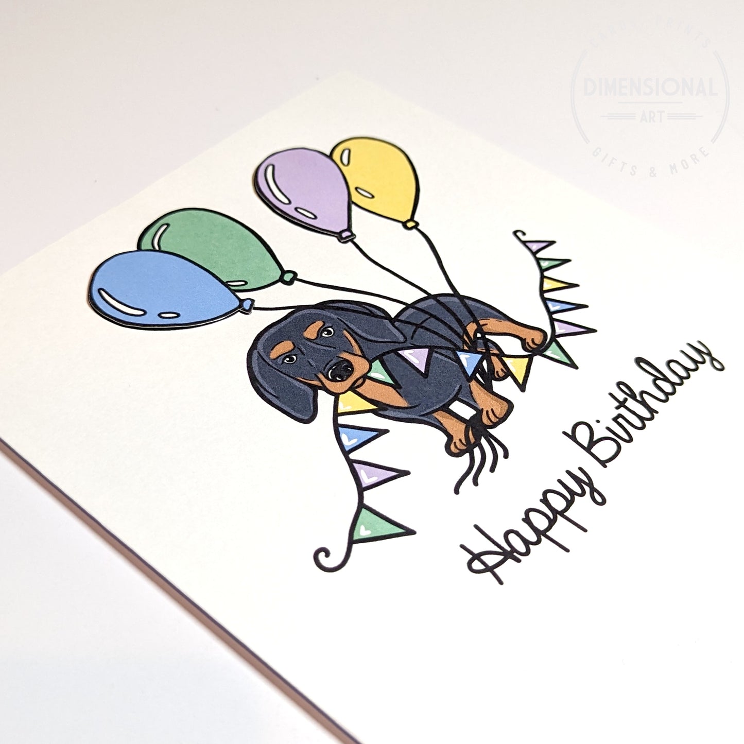 Dachshund - sausage dog -  Birthday Card