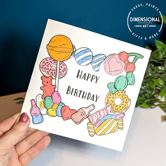 Sweets candy Birthday Card