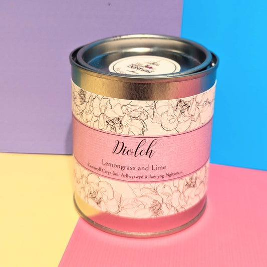 Diolch Candle (Thank you) - Welsh
