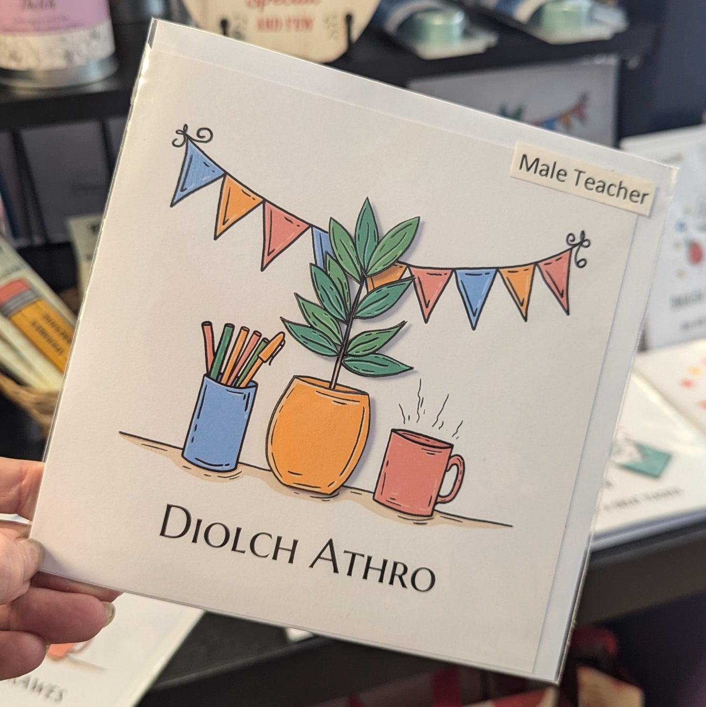 Diolch Athro - Thank you Teacher Card (male) Welsh