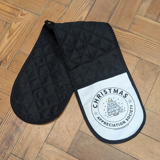 Christmas Appreciation Society Polyester Double Oven Mitts