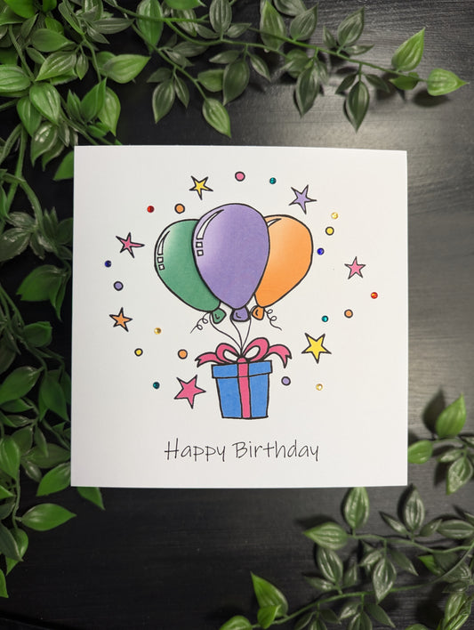 Balloons Birthday Card