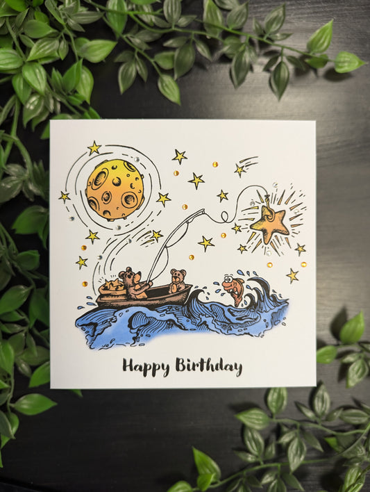 Bears Fishing Birthday Card