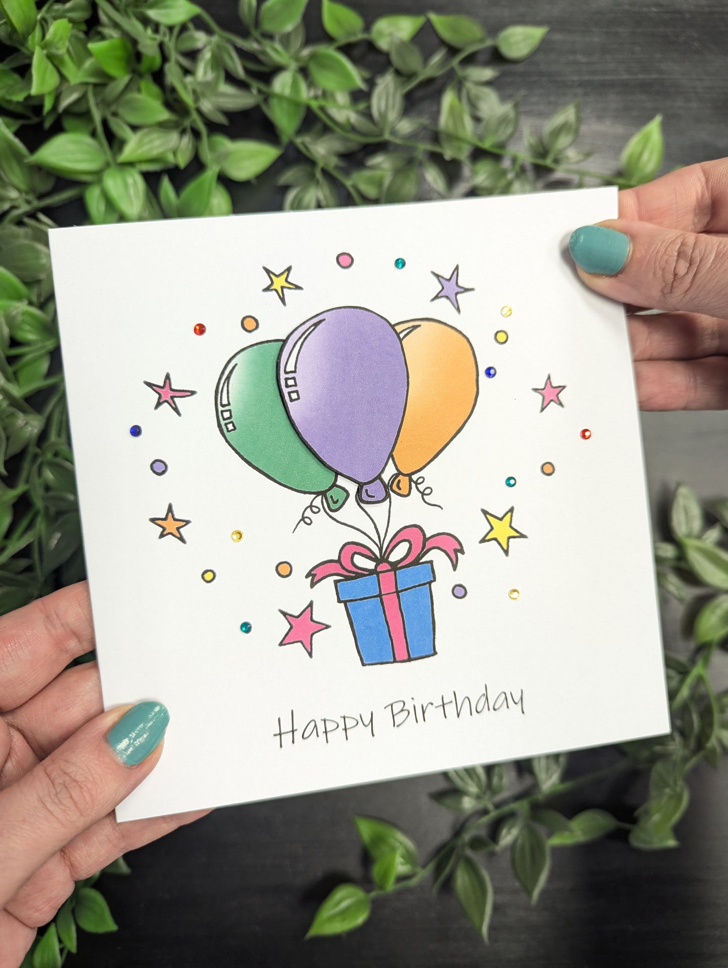 Balloons Birthday Card